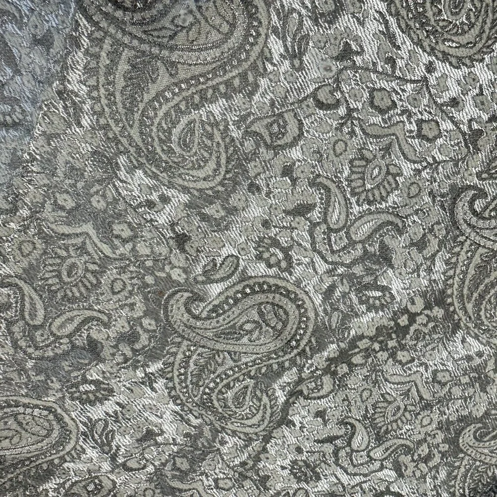 Vintage GYMBOREE Silver Paisley Skater Skirt Lined Size 6